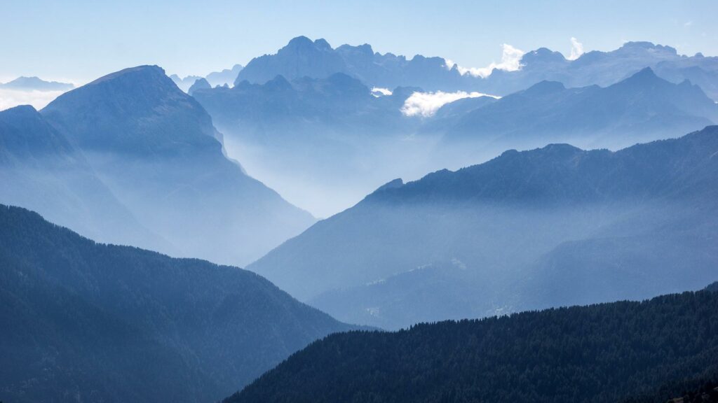 air pur sur les sommets de montagne